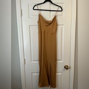 Intermix Silk Dress, Rust Size 2